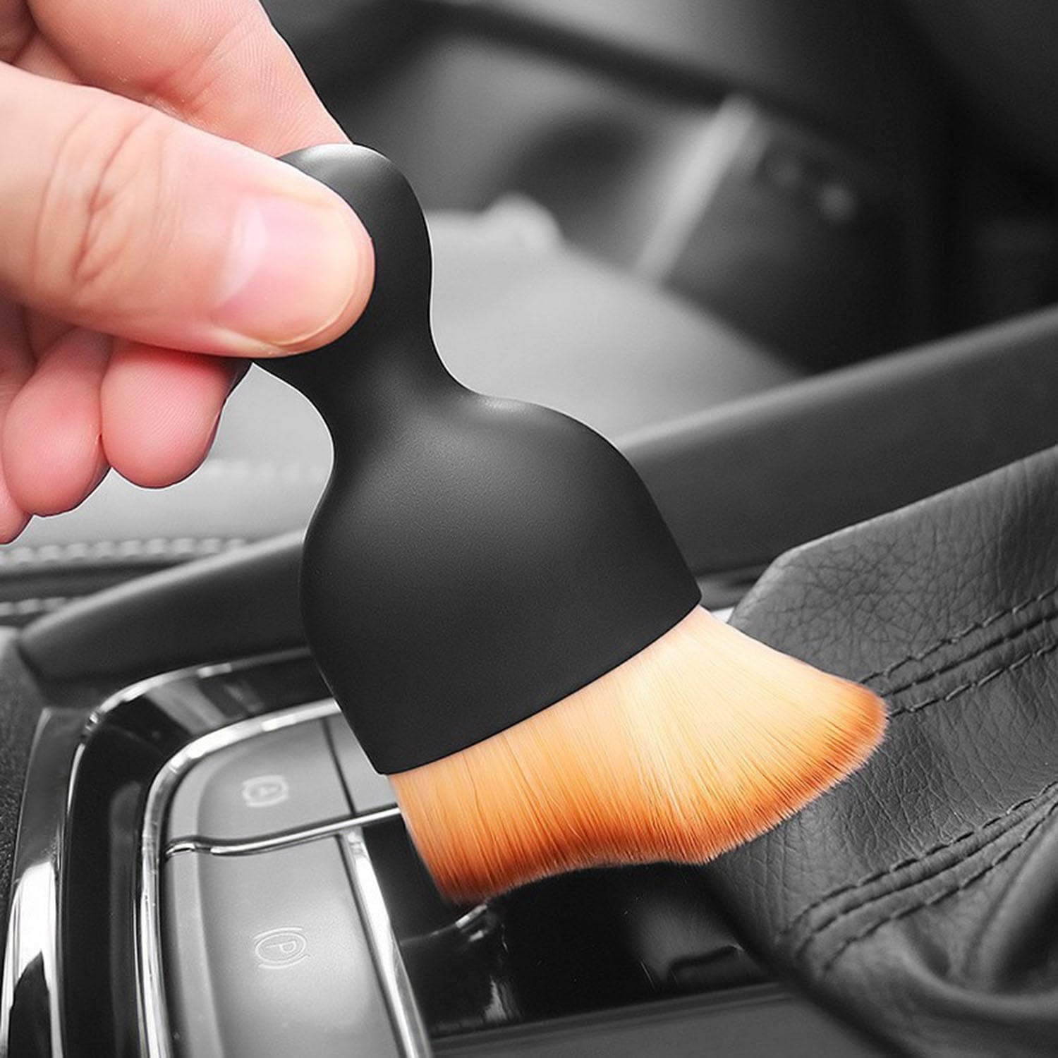 Pack of 2 Car Cleaning Brush, Car Cleaning Brush, Car Cleaning Brush, Car Cleaning Brush, Duster, for Dashboard and Air Vents, Practical Cleaning Brushes
